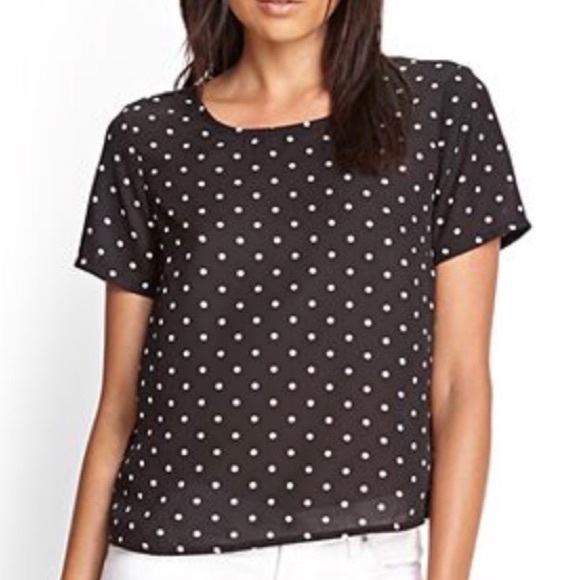 Forever 21 Tops - • SOLD-polka dot pattern blouse •